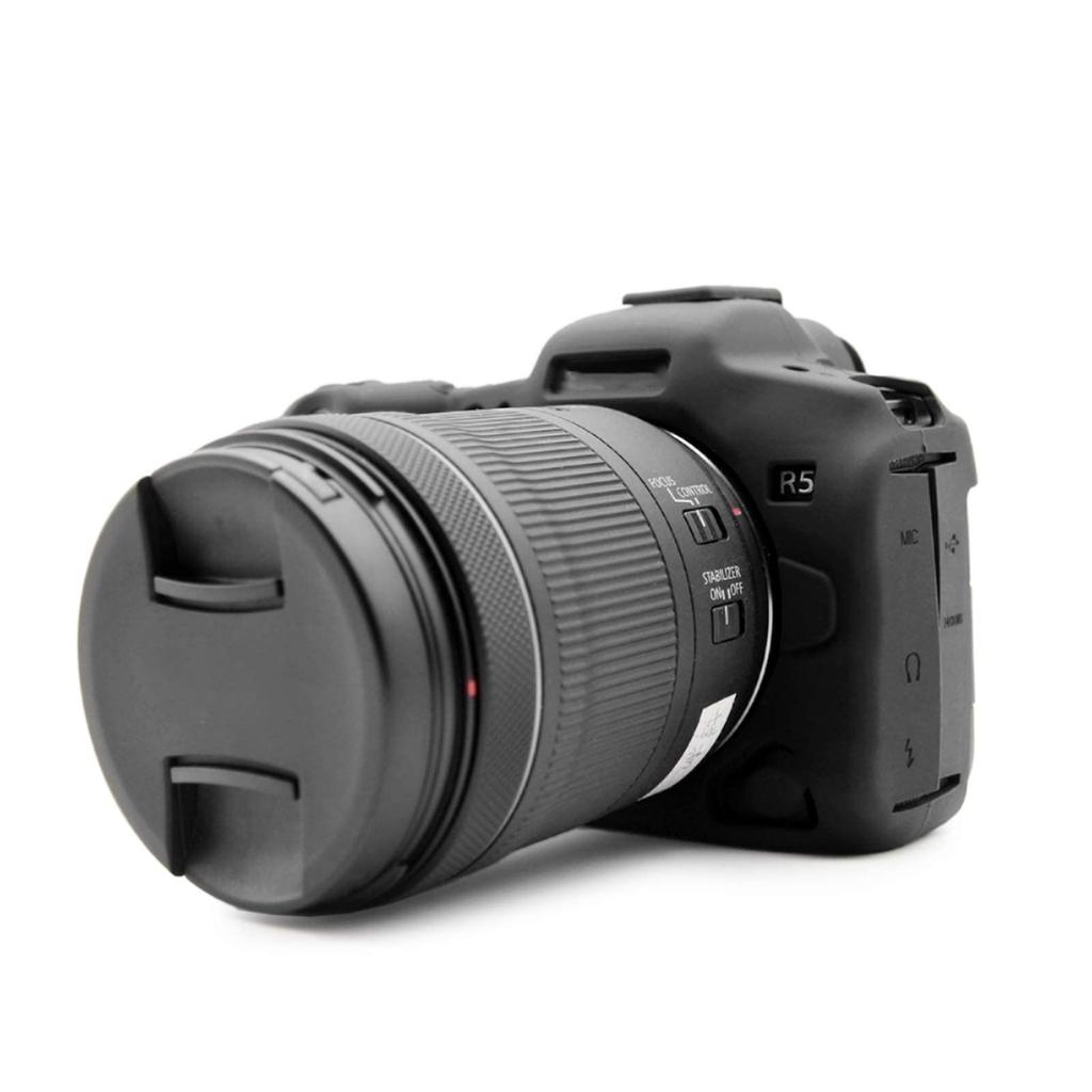 kinokoo Digital Camera EOSR5 Case, eos r5 Case, EOSR5 Cover, r5 Silicone Cover A (Black)