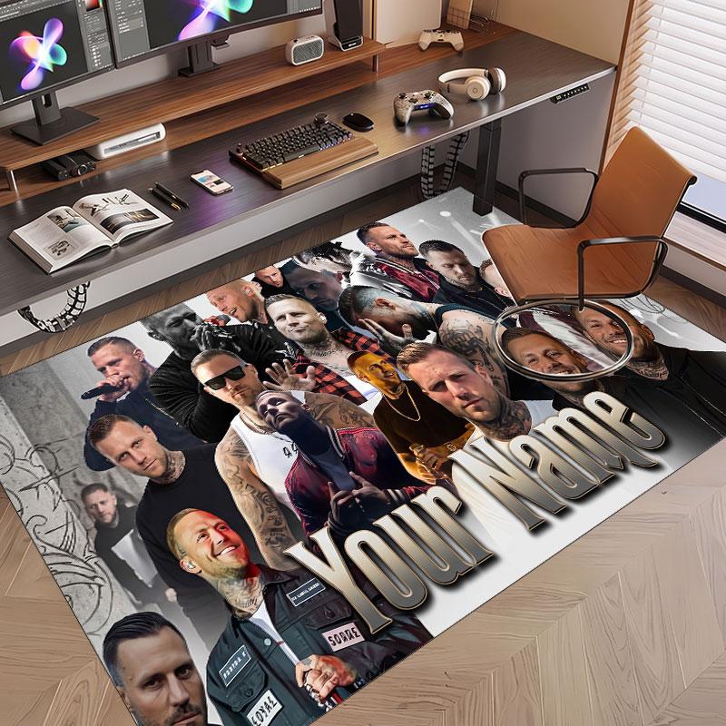 Custom Name Crystal Velvet Rug,Kontra K Comfortable Anti Slip Floor Mat For Room Decoration