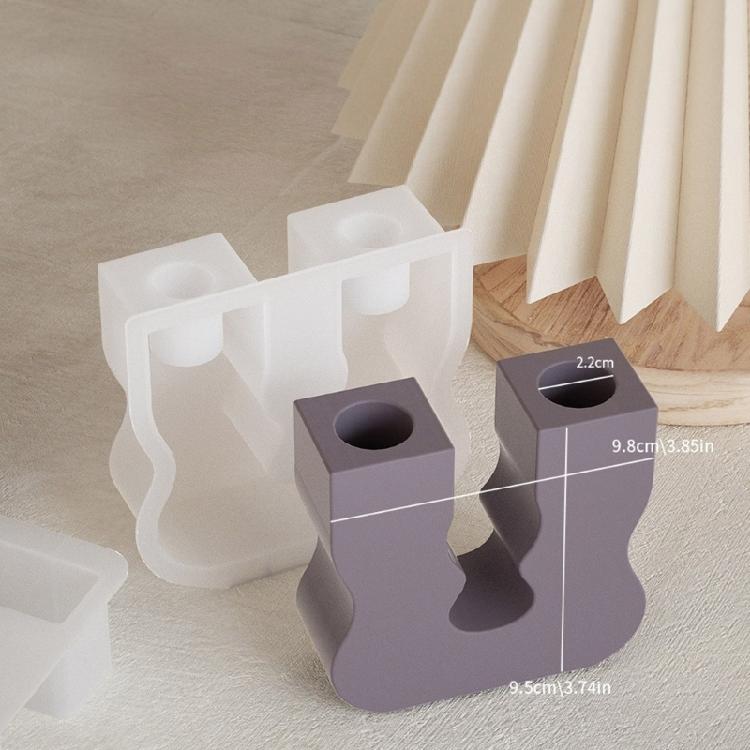 Silicone Candle Base Moulds Candle Stand Molds S/U Shape Craft Molds Flexible Silicone Molds Silicone Handmade Supplies