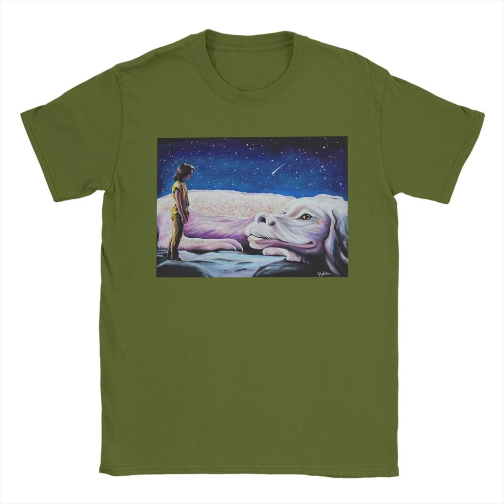 Hodně štěstí Nekonečný příběh Film Falkor Bavlněné tričko pro muže Letní Streetwear Trička O-výstřih Tričko Nadměrné velikosti Topy