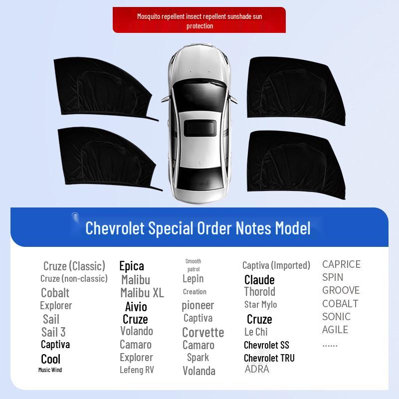 Car Window Sunshade & Anti-Mosquito Mesh Curtain for Privacy and Insect Protection