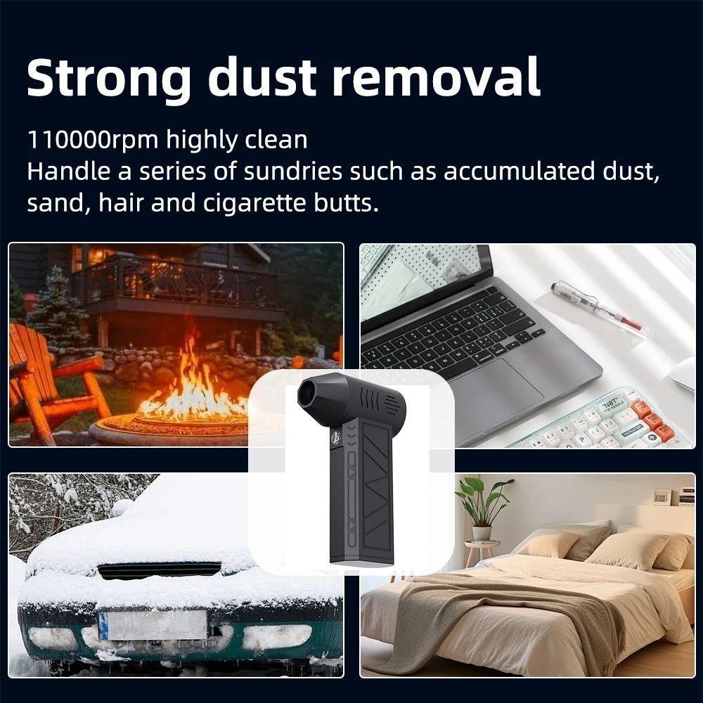 130000RPM High Power Jet Fan Wind Speed 52m/s Brushless Motor Turbofan, Camping Powerful Dust Removal Dust Blower Compressed Air Duster Cleaner