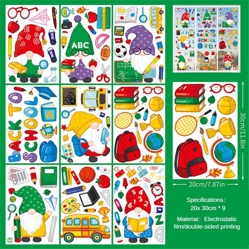 

1~10 шт. креативные наклейки на окна без деформации высокое качество многоразовые прочные легко наклеиваемые наклейки на окна из мультфильмов 1600*900*700MM