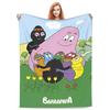 Barbapapa Coral Fleece Plush Throw Blanket Cute Cartoon Blankets for Sofa Travel Lightweight Bedding Throws