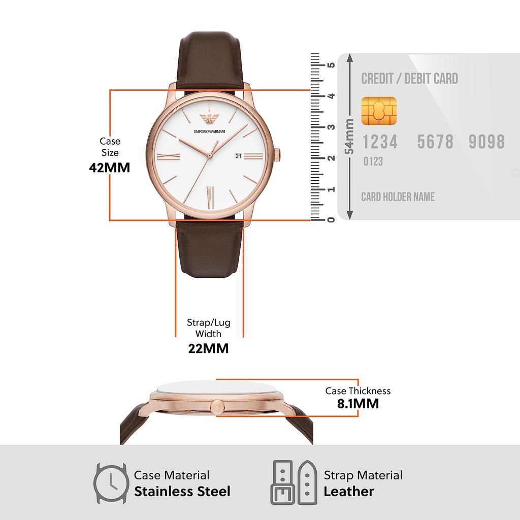 Relógio AR11572 Castanho [Emporio Armani] Masculino