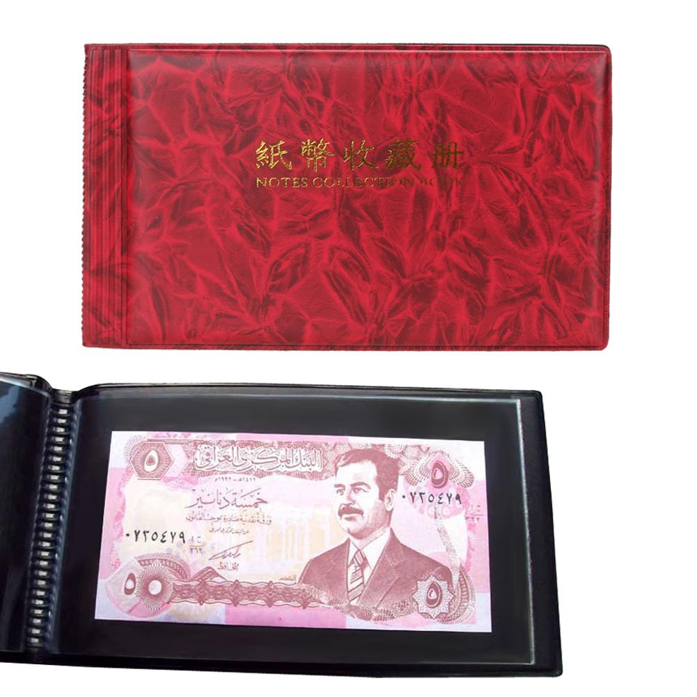 20 Pages Paper Money Currency Banknote Collection Book Storage Album
