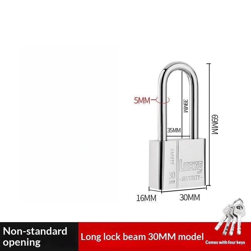 1 Pcs High Security Stainless Steel Keyed Alike Padlocks Cut Resistant Shackle For Gates Lockers Warehouse
