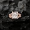 Luxury Cut Clear Zircon Silicone Ring, Butterfly CZ Side Details, Soft Black Comfort Fit Band Elegant Promise Jewelry for Her