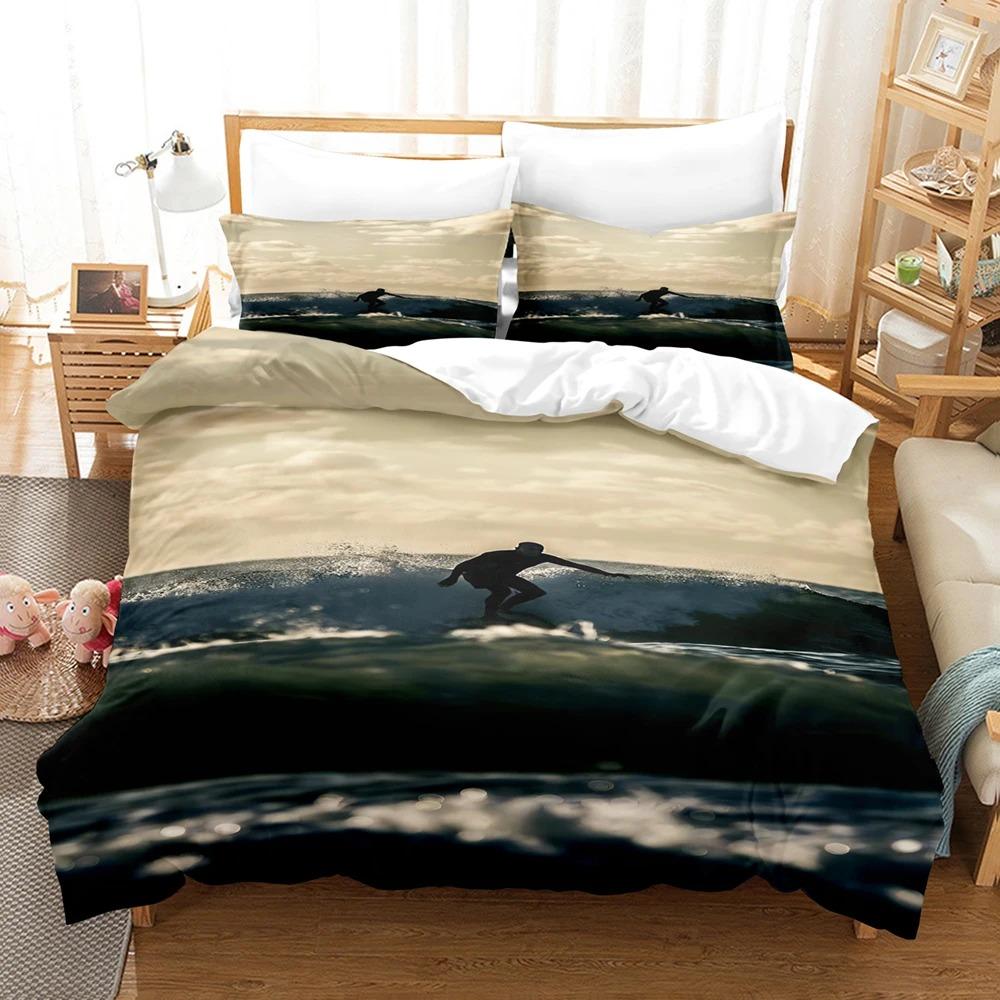 3D Surf On The Sea Bedding Sets Duvet Cover Set With Pillowcase Twin Full Queen King Bedclothes Duvet Cover
