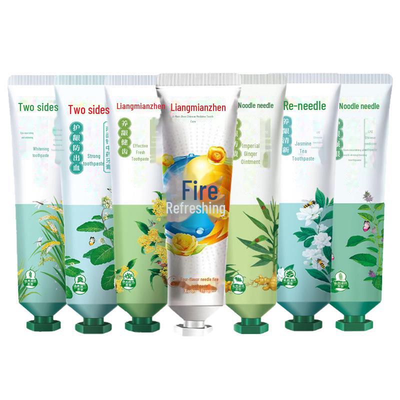 Pastă de dinți chinezească cu plante Liangmianzhen - 110g: Respirație împrospătată, îngrijire gingiilor, mărime familială.