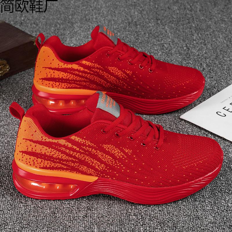 

New casual fashion sports fly-woven men s shoes 45 червоний