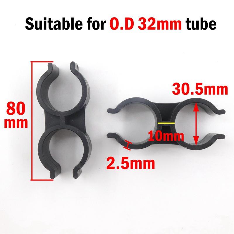 20/25/32mm Type H PVC Pipe Clamp Aquarium Fish Tank Water Supply Tube Brace Retainer Garden Water Pipe Support Fixing Joint