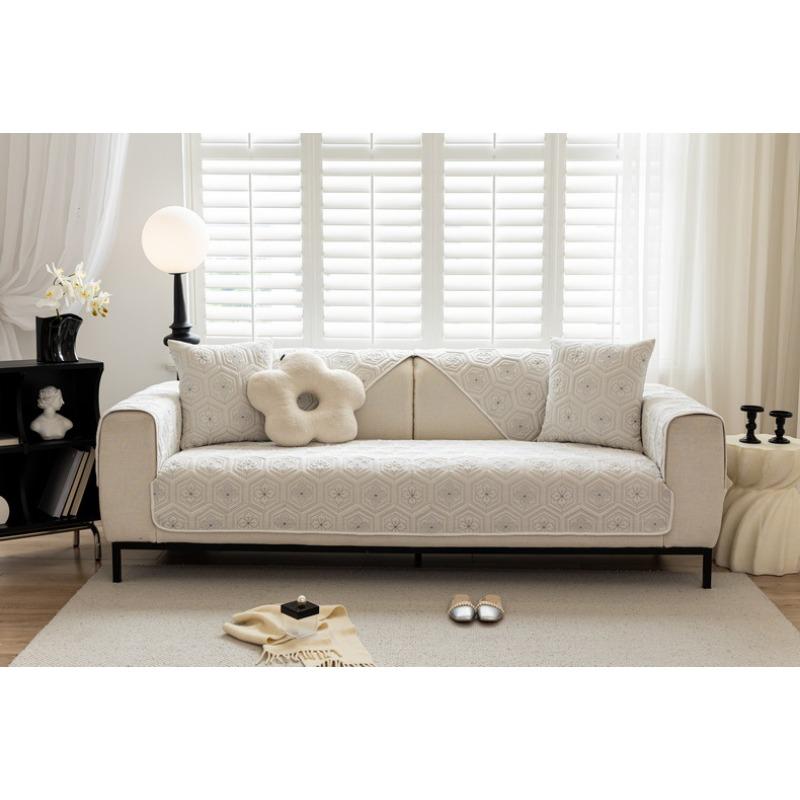 Straight-row Sofa Cushion, Cotton, Four-season Universal, Non-slip Leather Seat Cushion, Fabric Cover, New Cover Cloth