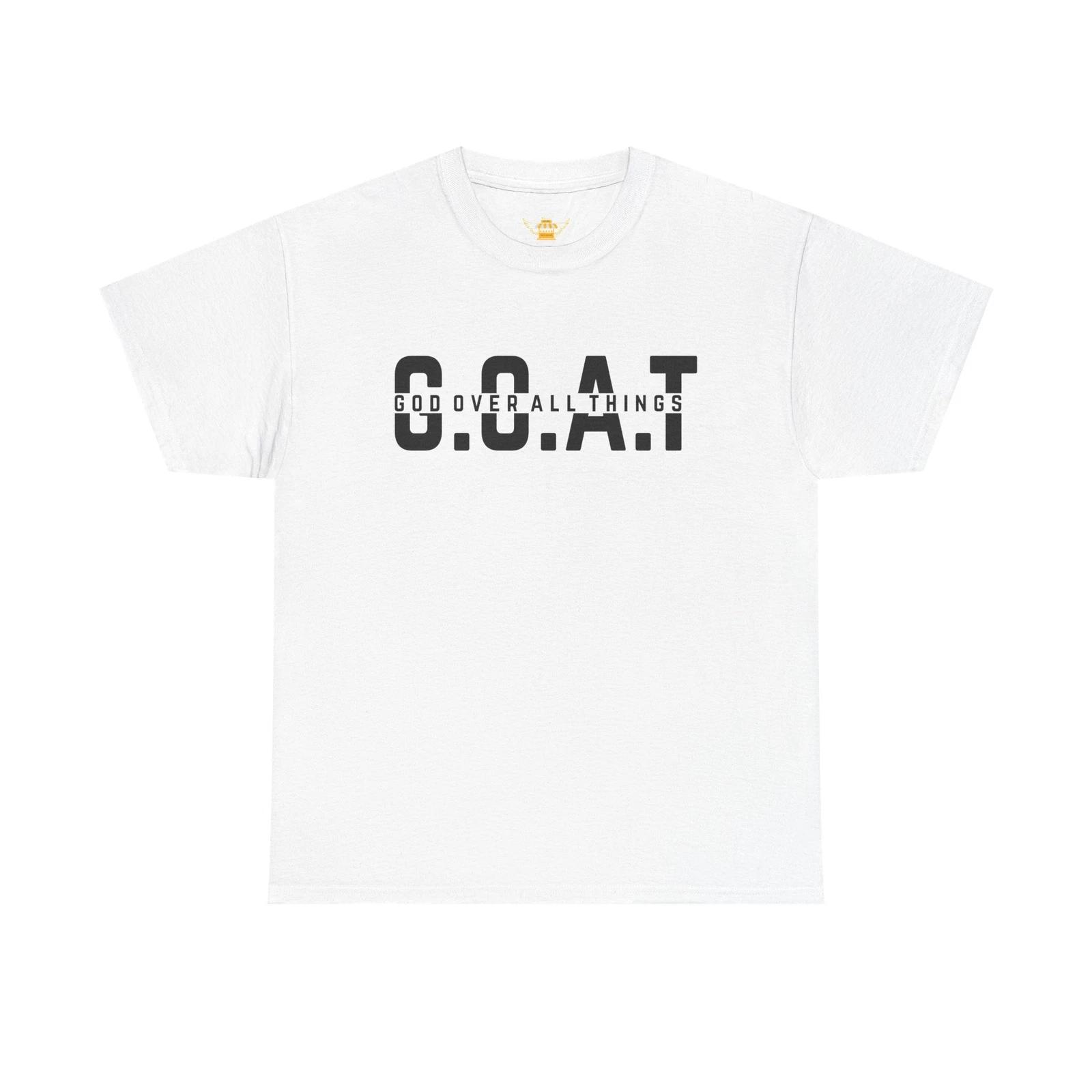 G.O.A.T. Christian T-Shirt | God Over All Things Tee | Faith Unisex Jesus Shirt S