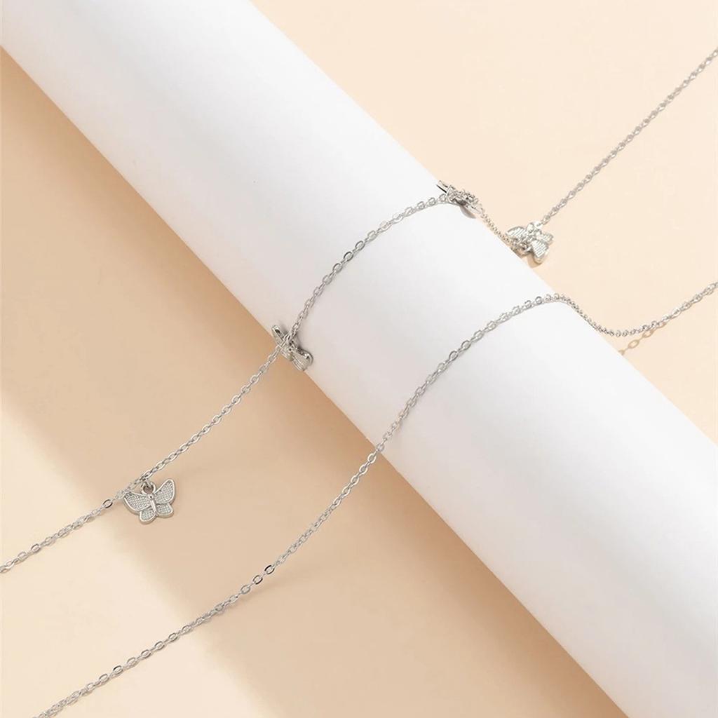 Tassels Butterfly Waist Chain for Women Sexy Charming Double Metal Belly Chain Summer Beach Body Chain Vacation Jewelry Gift