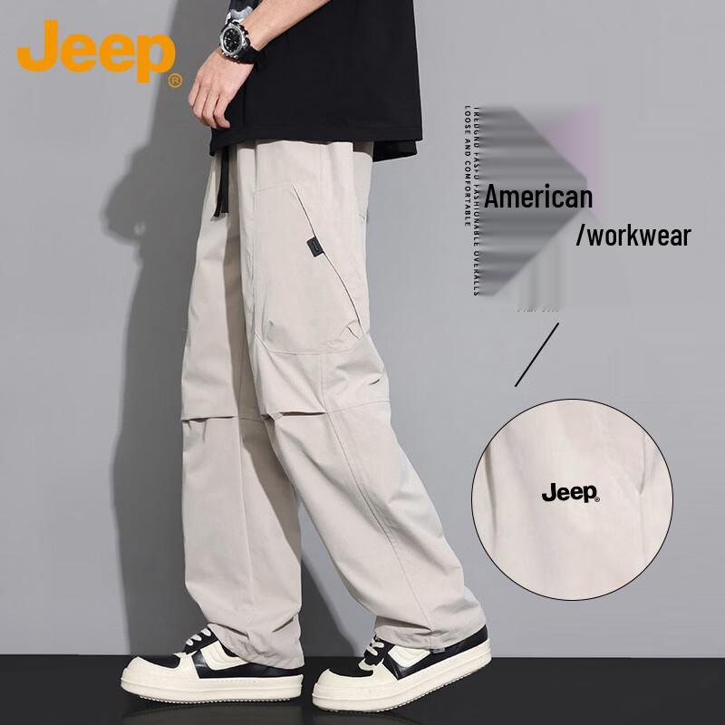 JEEP Men s Straight-Leg Cargo Casual Pants L