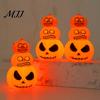 Light-Up Pumpkin Ornament Halloween Stacking Light, LED Light-up Decoration for Lantern Party, Glowing Hanging with Metal Ring Portable Light
