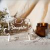 2D Flat, Cherished Daughter Gift Acrylic Table Decoration Plaque, Suitable for Wall Decoration, Porch, Room, Villa, Accents Home, Hallway, or Workplac