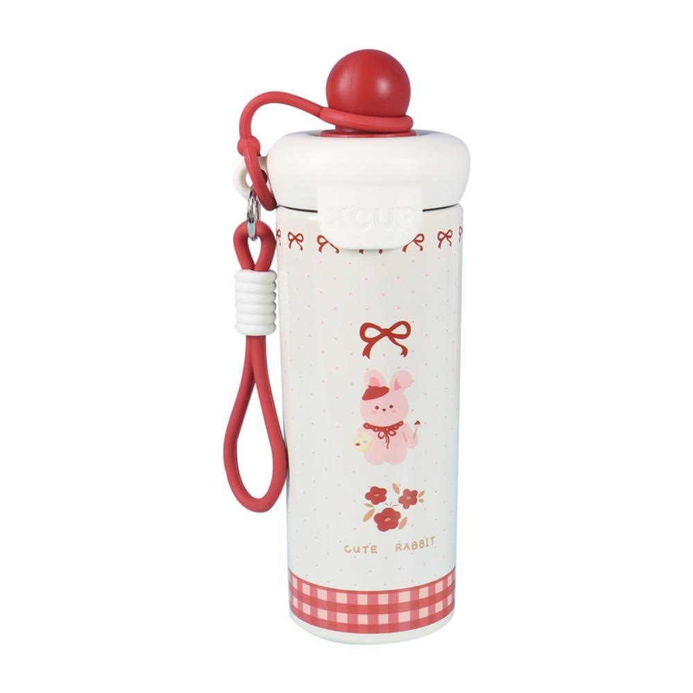 

Милая вакуумная кружка 600 мл, высокоемкостная, с изоляцией или охлаждением, термокружка с подъемной веревкой для студентов и детей 600ml красный