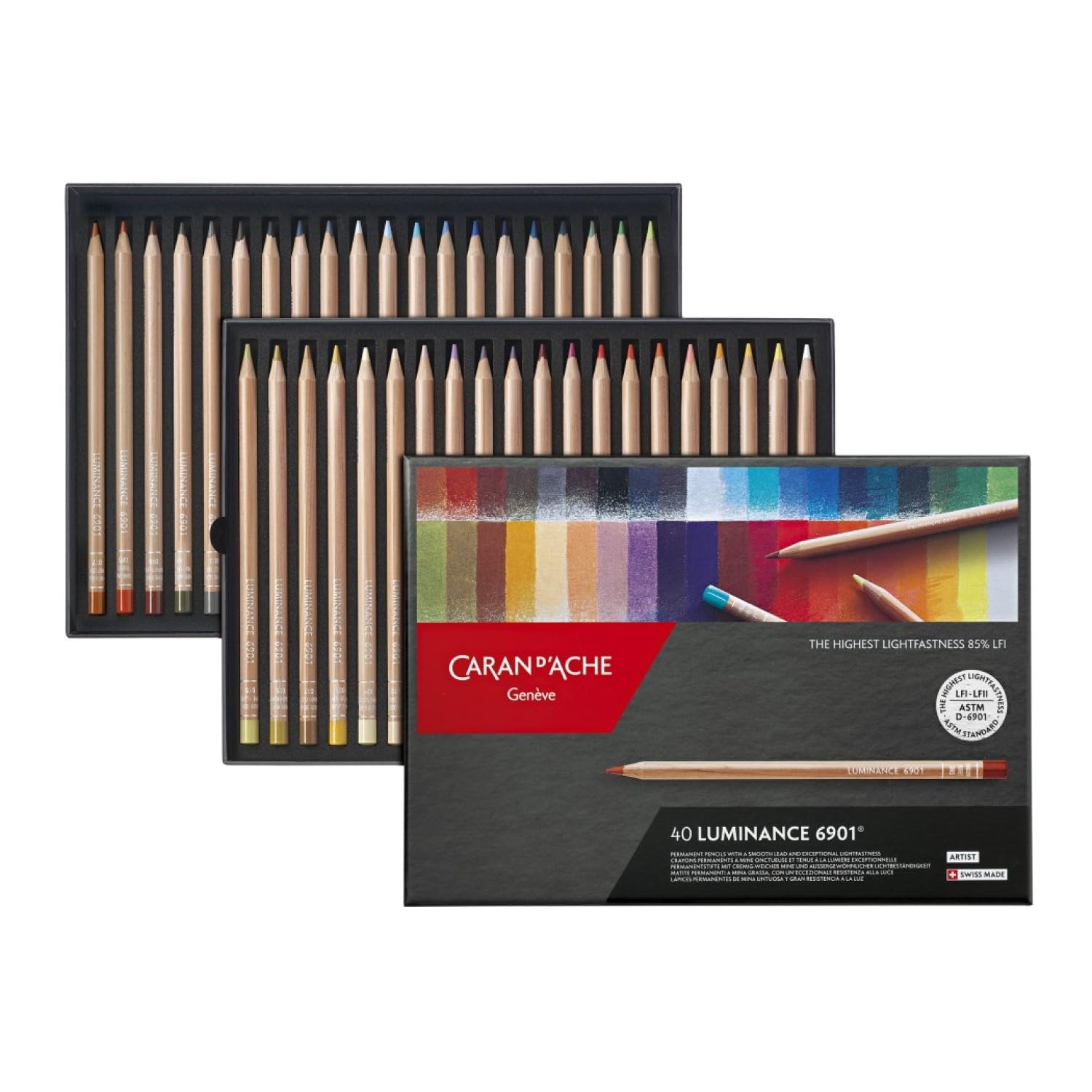 Цветные карандаши Caran Luminance CdA Japanese d Ache, набор из 40 цветов, 6901-740 [Оригинальный товар]