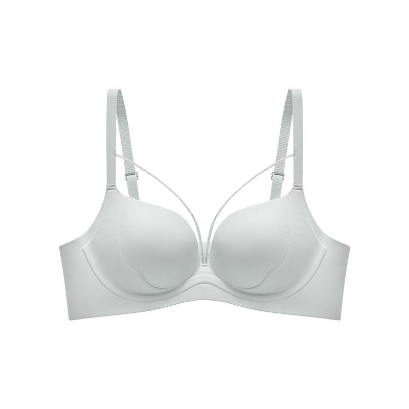 Traceless gathering, secondary breasts underwear, sexy pure desire to support, showing big breathable leopard print, small chest, no steel ring bra