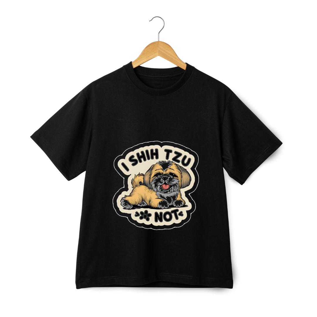 I Shih Tzu Not T-Shirt Mens Womens Tees Top - Unisex Funny Shih Tzu Dog Cartoon Graphic Tee 4XL