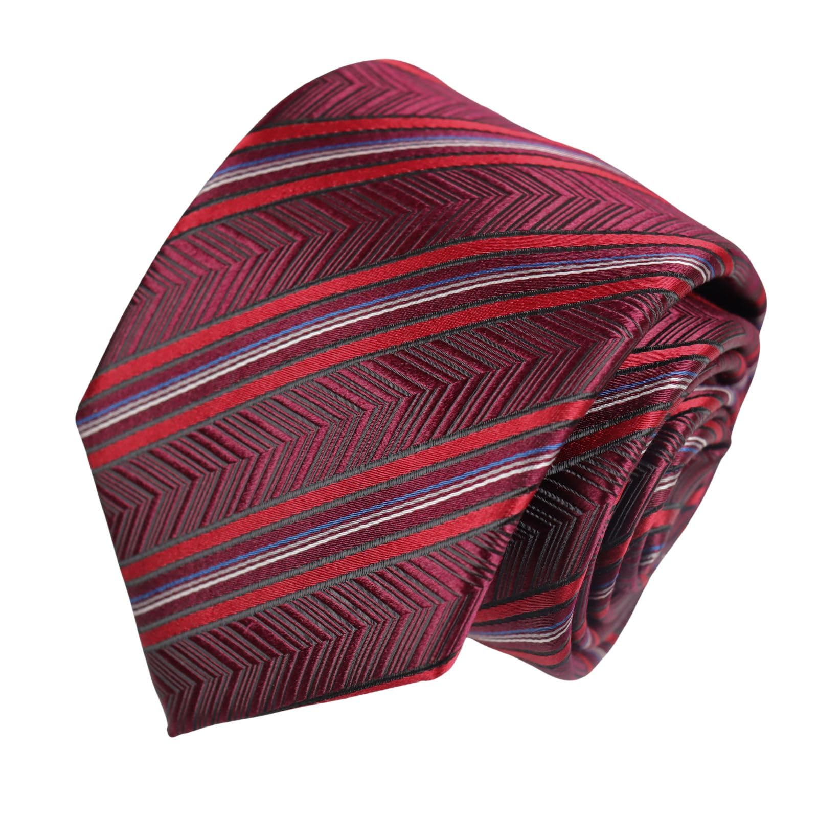 

Michiko London Подарочная коробка Длинный галстук для более крупных людей, длиной примерно 160 см, (MKCPL-160-33-D Винный)