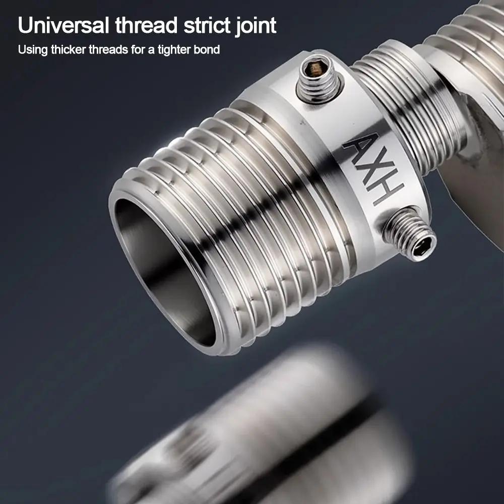 Stainless Steel Angled Curved Foot Lengthened Angle Adjustment Shower Faucet Adapter Wall Mounted Thickened