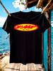 T-shirt Noir avec Imprimé Jaune & Rouge - Logo Motocross FMF Graphique Oversize