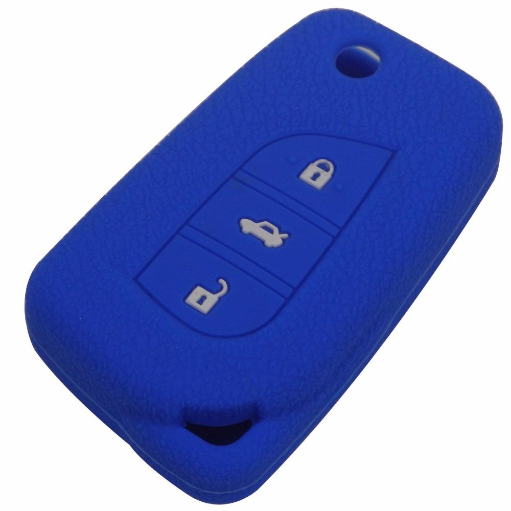 Jingyuqin Fjernkontroll Bilstyling Silikon Sammenleggbart Nøkkeldeksel Etui For Toyota Camry Highlander Corolla Prado REIZ Crown RAV4 Beskytt
