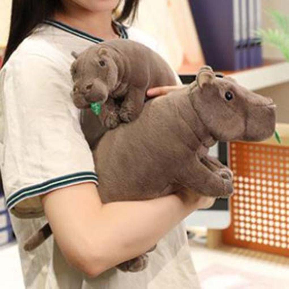 Stuffed Doll Hippo Plush Toy Realistice Hippopotamus Stuffed Toy  Birthday Christmas