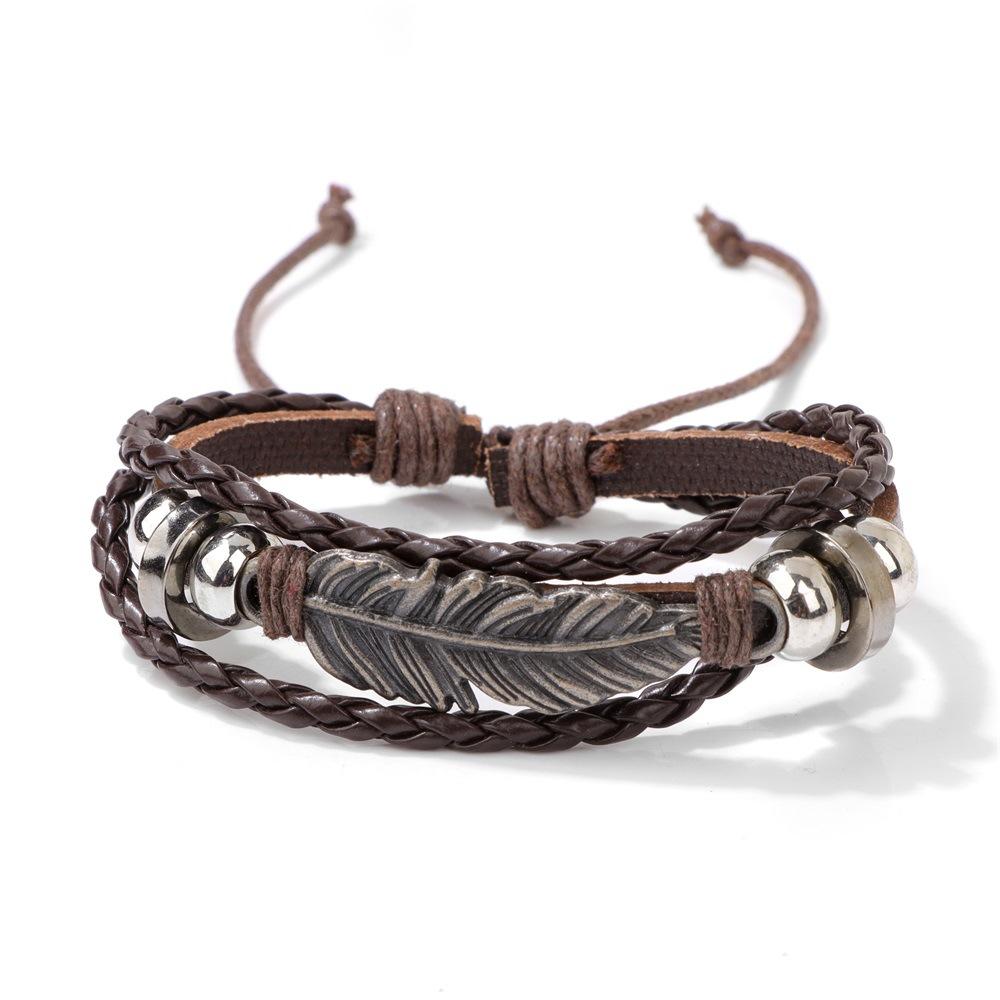 JYL TS Bracelet Men's  Volcanic Stone Crown Set Bold Enhances Authority And Luck