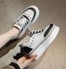 7cm Genuine Leather Women Fashion Casual Bling Chunky Sneakers Platform Wedge Vulcanized Autumn Spring Hidden Heels Ladies Shoes