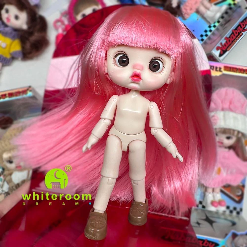 Cute Mini bjd Doll Girl Boy Bald head Ob11 1/12 Naked DIY Toys Handmede Dolls full Body Green Blue eyes Art Doll Accessories Art