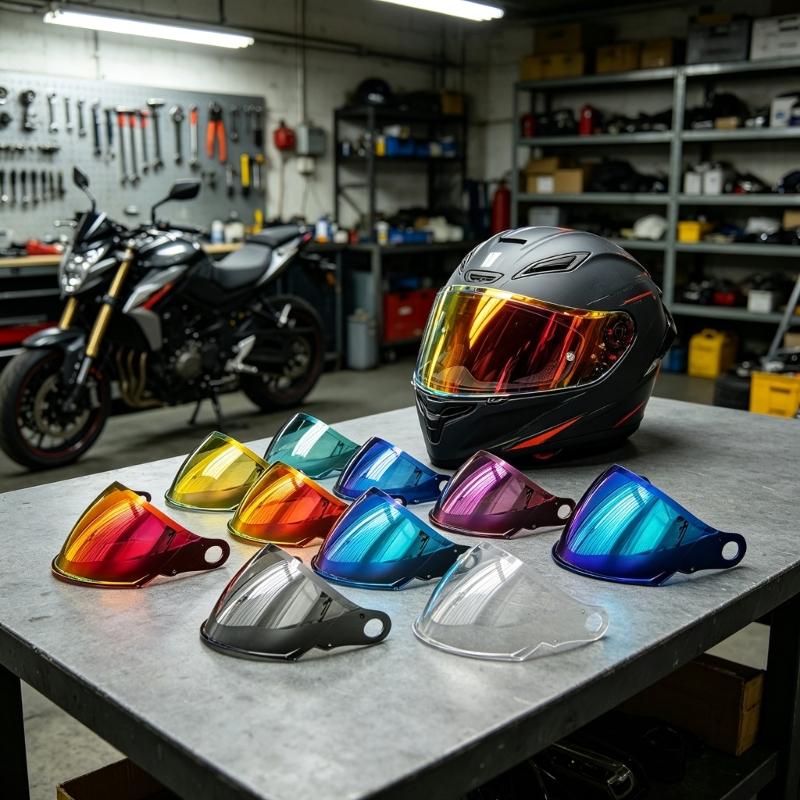 Polycarbonate Front Cover for OF616 Helmets, Lens Change Part with Wide Front Coverage for Daily Road Use and Quick Install