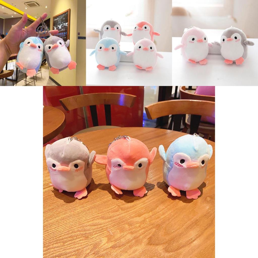 Cute Penguin Plush Toy Pendant For Children's Backpacks And Suitcases 12cm Blue