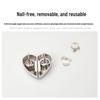 Heart-Shaped Magnetic Curtain Buckle - Strong Metal Closure for Light Leak Prevention