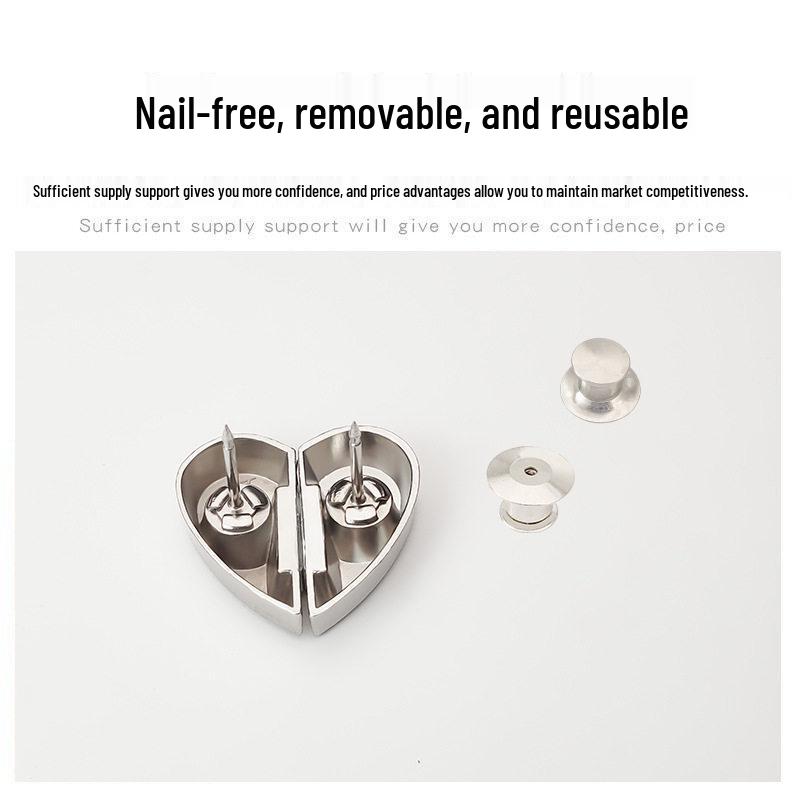 Heart-Shaped Magnetic Curtain Buckle - Strong Metal Closure for Light Leak Prevention