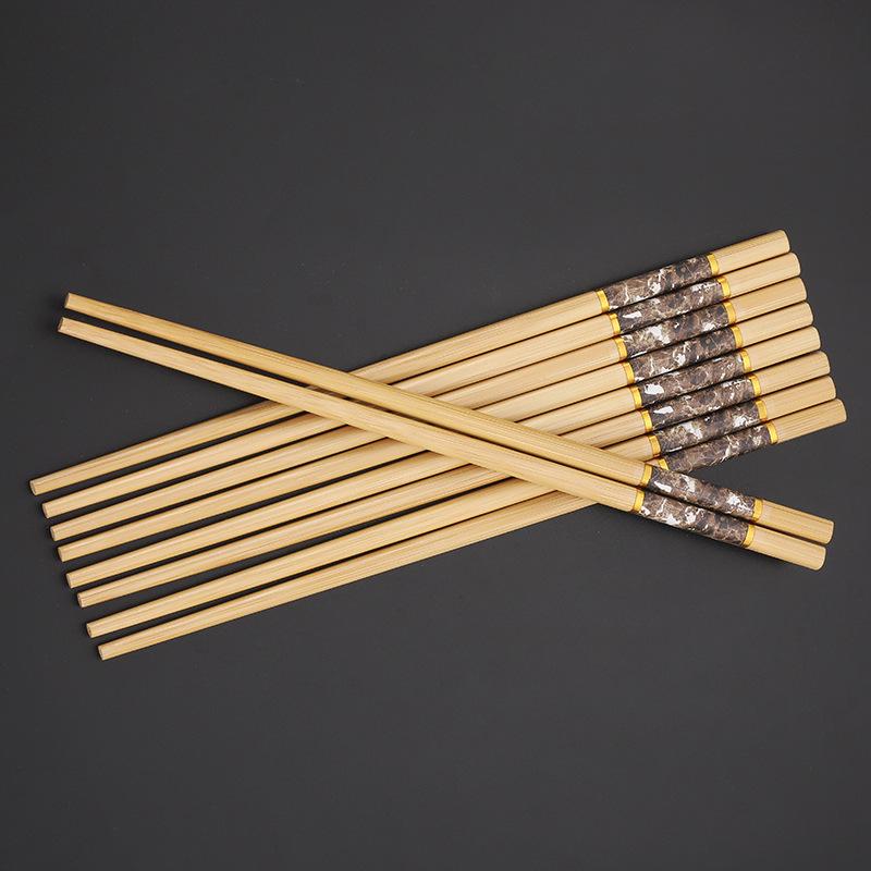Premium Natural Bamboo Chopsticks: Non-slip, Mildew-Resistant, High-Temperature Tolerant, Unpainted and Ideal for Home.