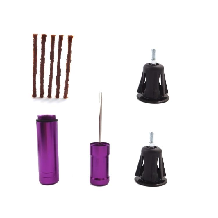 

Tubeless Bike Tire Repair Tool Tire Repairing Kit with Bacon Strips and Storage Canister for Road Bike Mountain Bike 1