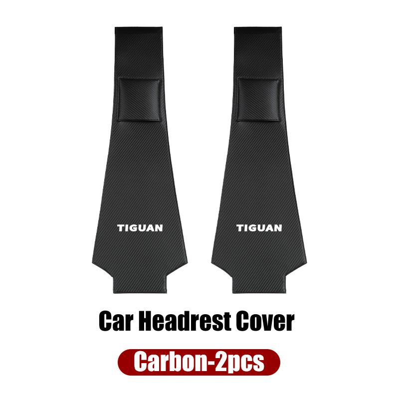 Car Leather Headrest Protective Cover Storage Bag For VW Golf Jetta Passat mk4 mk5 mk6 CC Golf 5 7 Tiguan Scirocco Magotan g63