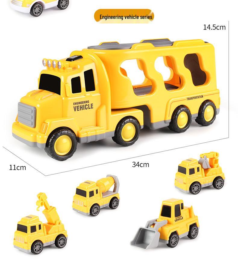 Cross-border Engineering Vehicle: Musical Inertial Fire Truck Toy for Kids