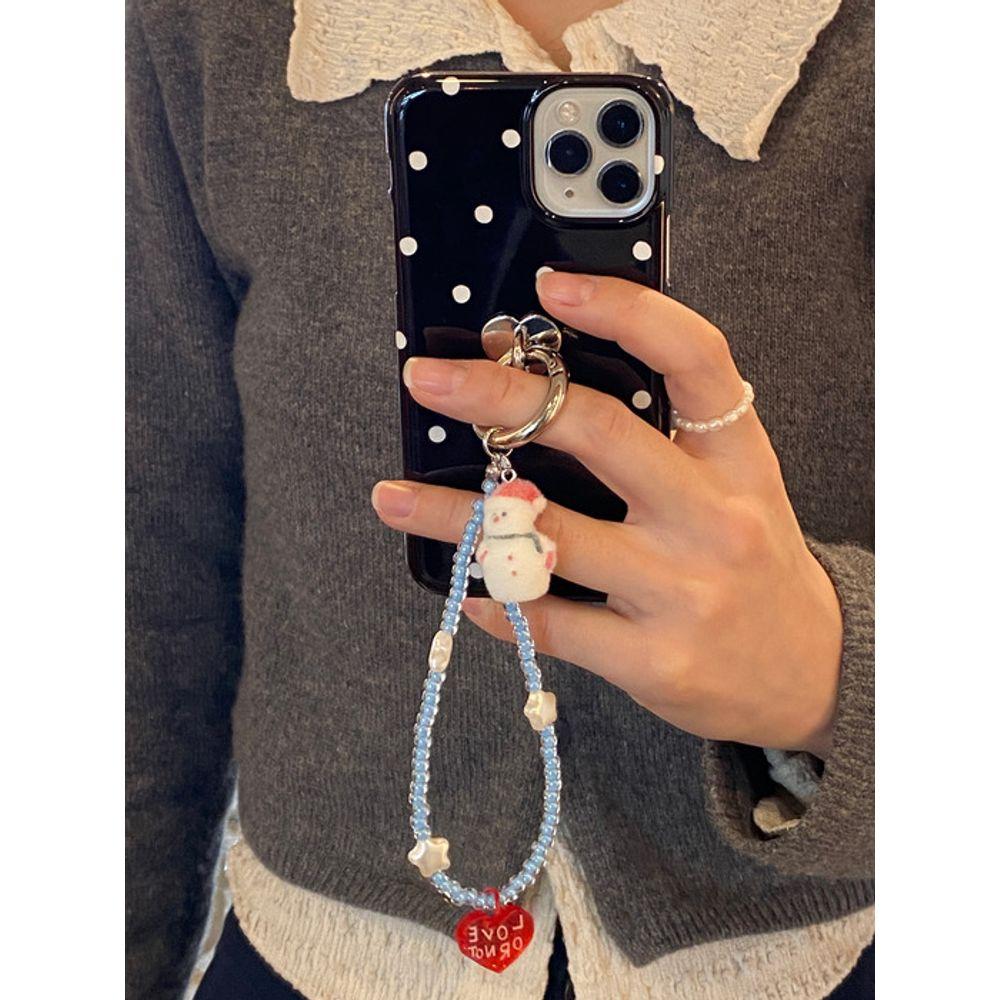 Love or Not Snowman-Sky Beads Strap/Keyring&Tok
