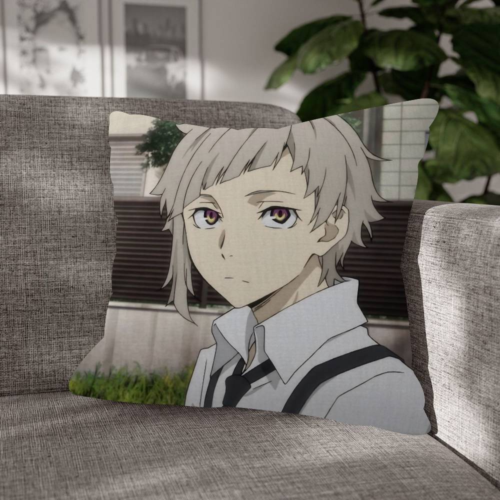 Bungo Stray Dogs Nakahara Chuya Pillow Case For Home Bedroom Car Office Decoration Living Room Sofa Cushion Cover Suitable