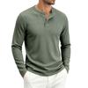 T-shirt à manches longues coupe ample pour homme, côtelé, respirant, pour un usage quotidien décontracté