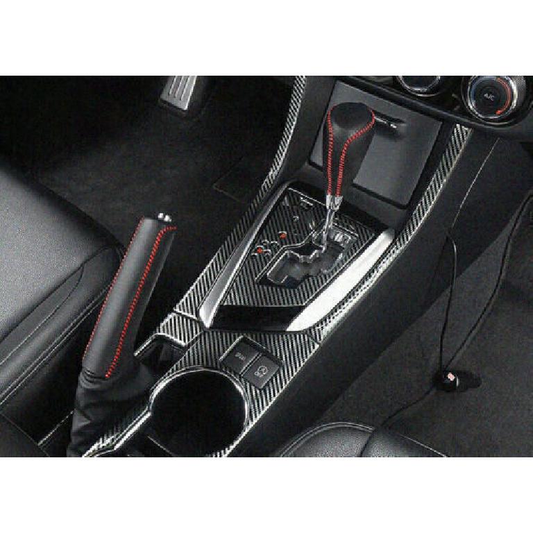 Carbon Steel Center Console Gear Shift Panel 2014- Fiber For Toyota Corolla