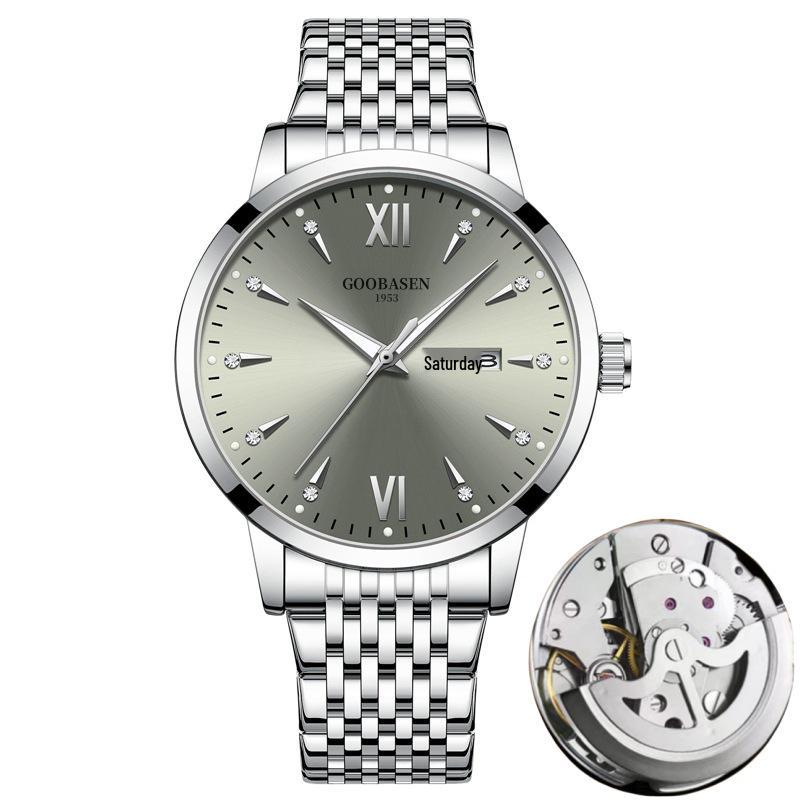 Gubaisen Men's Fully Automatic Skeleton Watch with Large Dial