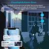 New EU 8MP 4K WIFI IP Camera PTZ Dual Lens with Dual Screen Ai Human Detect Night Vision Outdoor Wifi Surveillance Camera ICsee CCTV Video