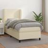 3137510 vidaXL Divan Bed with Mattress White 80x200 Cm Faux Leather