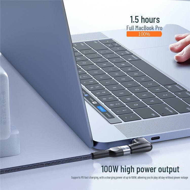 ESSAGER Magnetic PD100W Fast-Charging Side-Plug Adapter for MacBook
